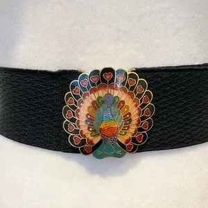 Accessories | Vintage 7s Cloisonne Enamel Peacock Elastic  display picture 1